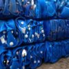 HDPE Blue Drum Plastic Scraps, Recycled Blue HDPE Scraps