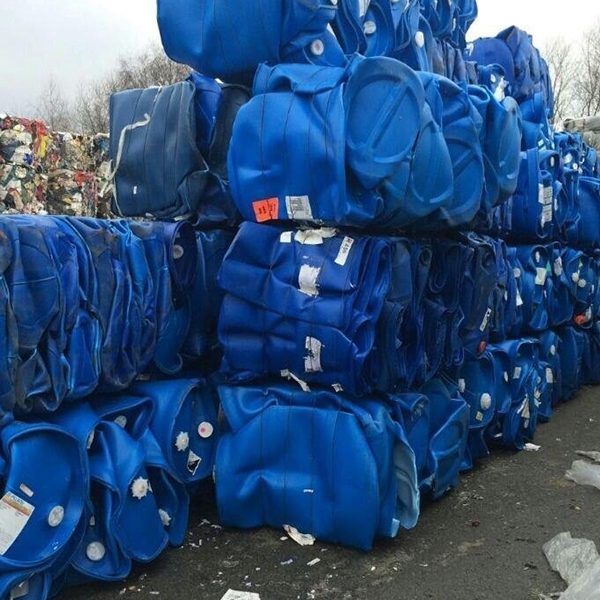 HDPE Blue Drum Plastic Scraps, Recycled Blue HDPE Scraps