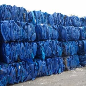 HDPE Blue Drum Plastic Scraps, Recycled Blue HDPE Scraps